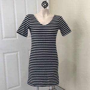 H&M Bodycon Stripe Short Sleeve Mini Dress